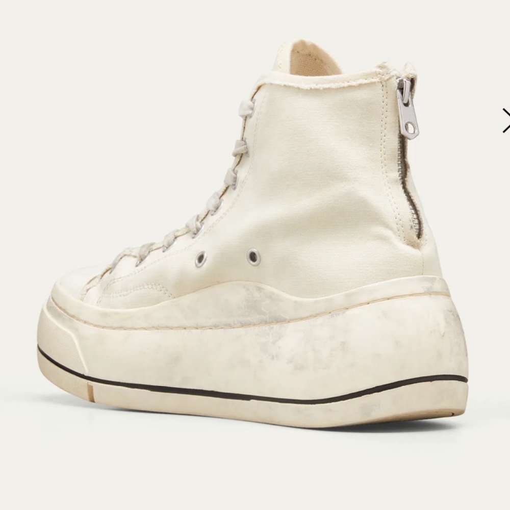 R13 Off-White High-Top Platform Sneakers - Picture 2 of 11